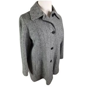 Vintage Old Money Hermak Kay Wool Coat Lined Single Breasted Pea Long